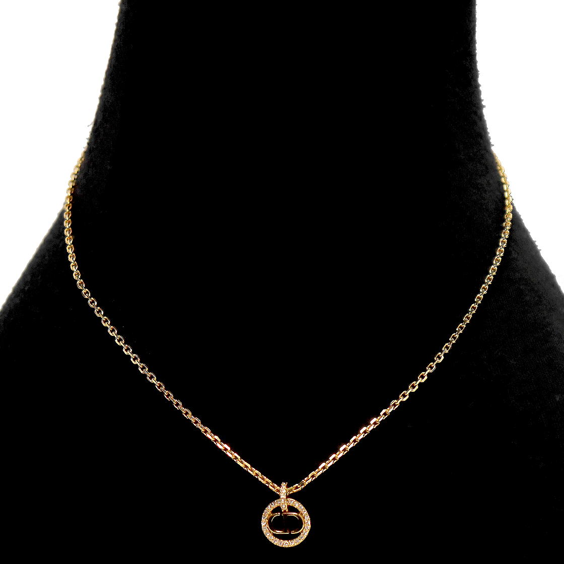 Dior Petit CD Circle Gold Necklace