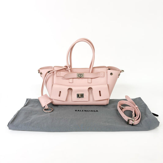 Sac fourre-tout Balenciaga Papier A4 avec fermeture éclair latérale rose