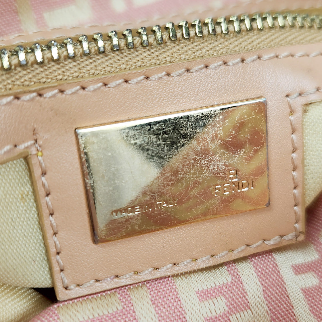 Fendi Pink Zucchino Mamma Bag