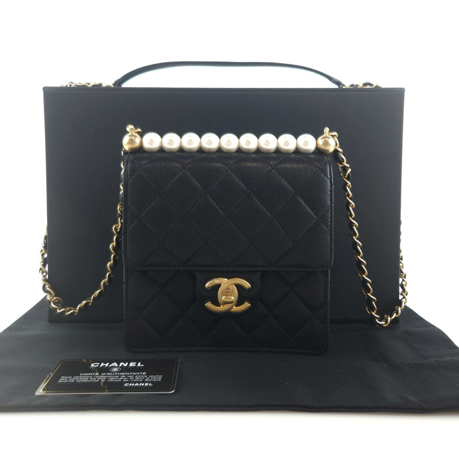 Pearl Flap Shoulder Bag Crossbody Bag AS0584