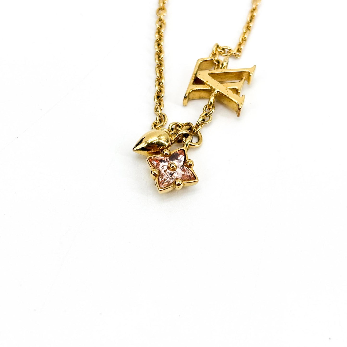 Louis Vuitton Sweet Monogram Bracelet Gold Pink