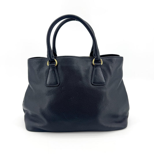 Prada Vitello Daino Tote Bag Black