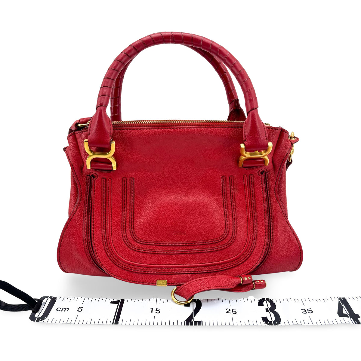 Chloé Marcie Medium Top Handle Bag Red