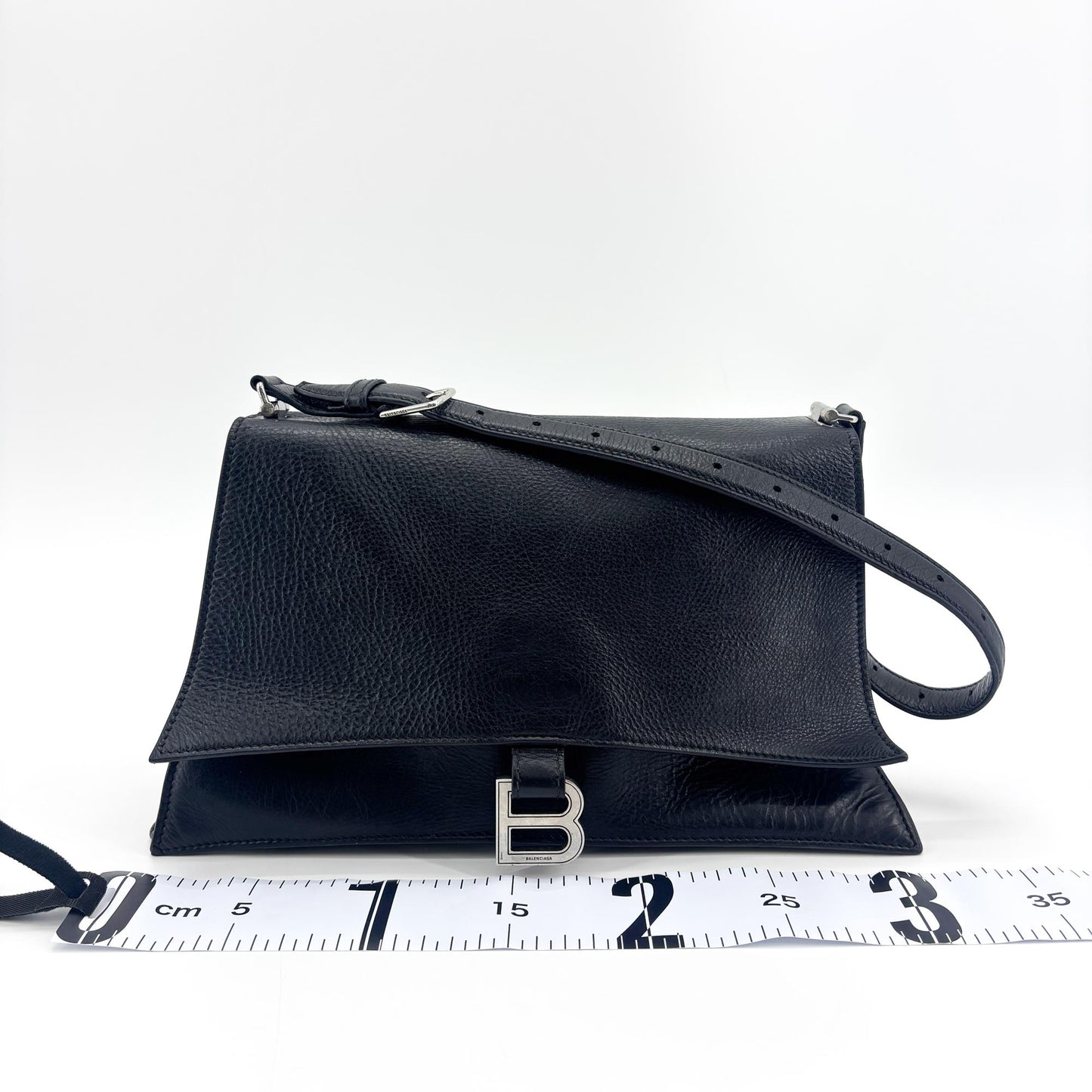 Balenciaga Medium Downtown Shoulder Bag Black