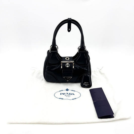 Prada Moon Padded Napa Leather Bag Black