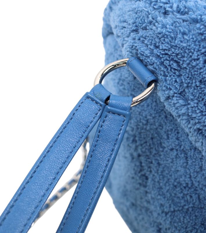 Chanel Blue Shearling Backpack