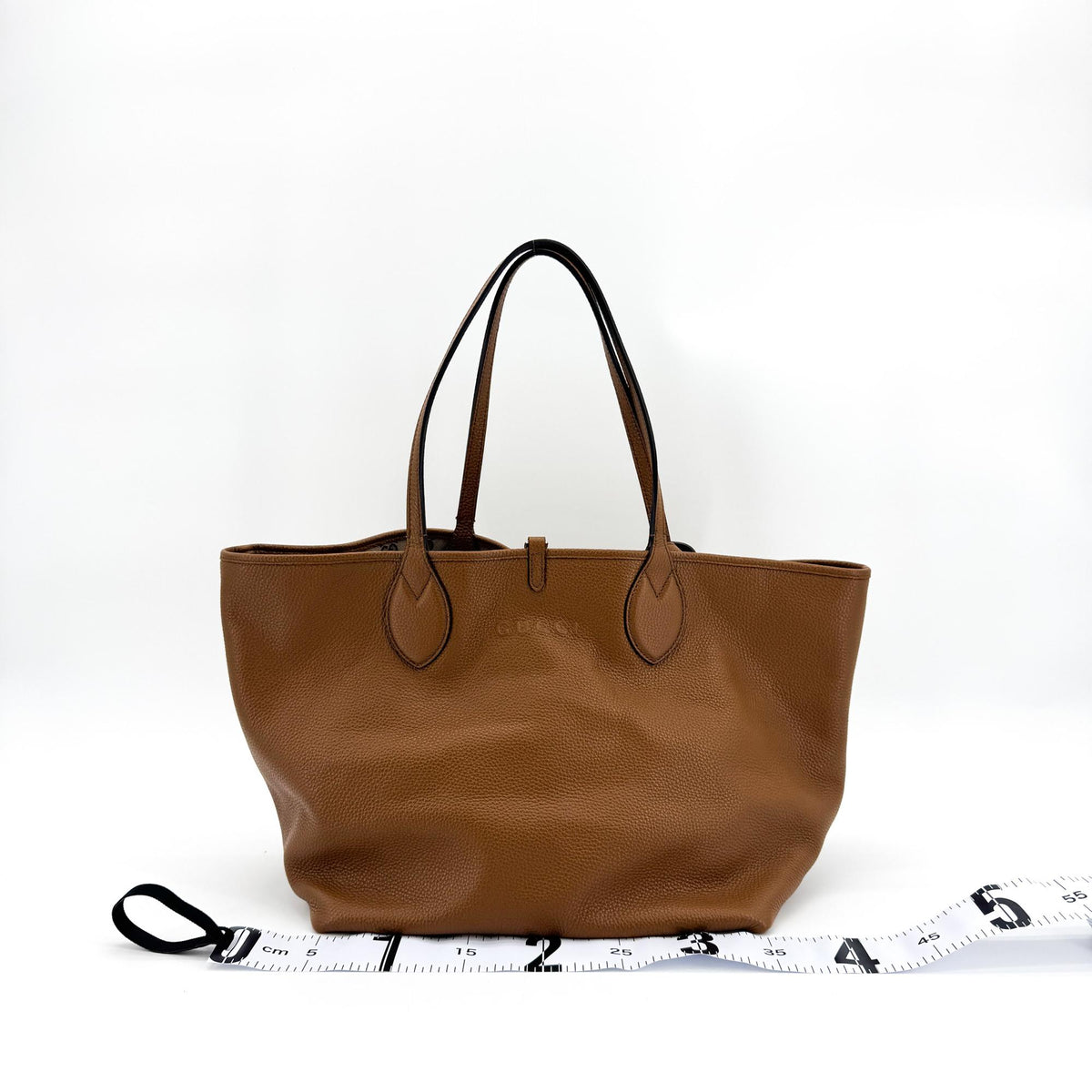 Gucci Medium Reversible Leather Tote Bag Brown