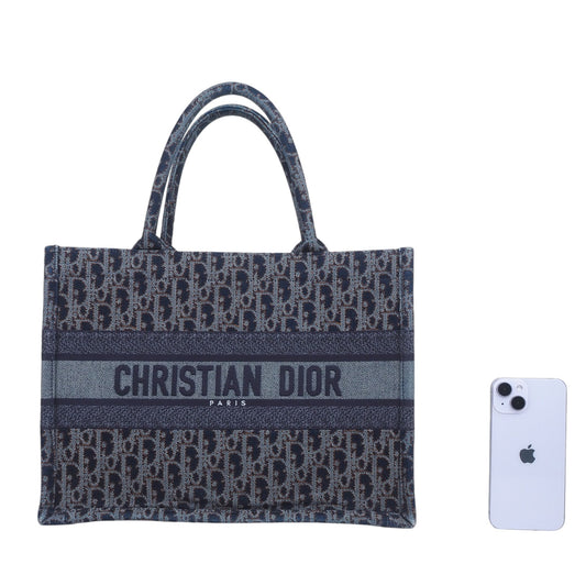 Dior M1296ZETQ Denim Medium Book Tote Bag