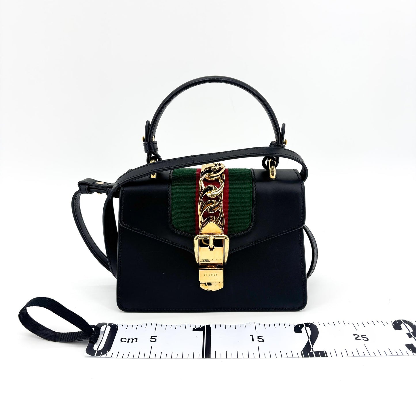 Sac Gucci Sylvie Mini à poignée supérieure Noir