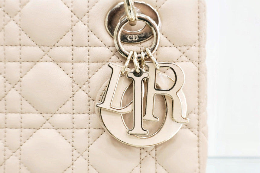 Lady Bag Small Lambskin Tote Shoulder Bag Beige m0538ocea m84p