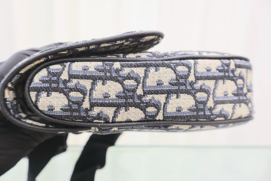 Oblique Jacquard Saddle Shoulder Bag 1ADPO093YKY H28E