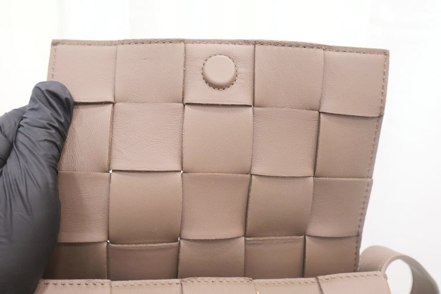 Cassette Small Taupe Grey Crossbody Bag 730848