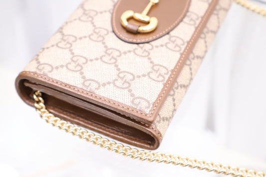 Horsebit Chain Wallet Crossbody Bag 621888