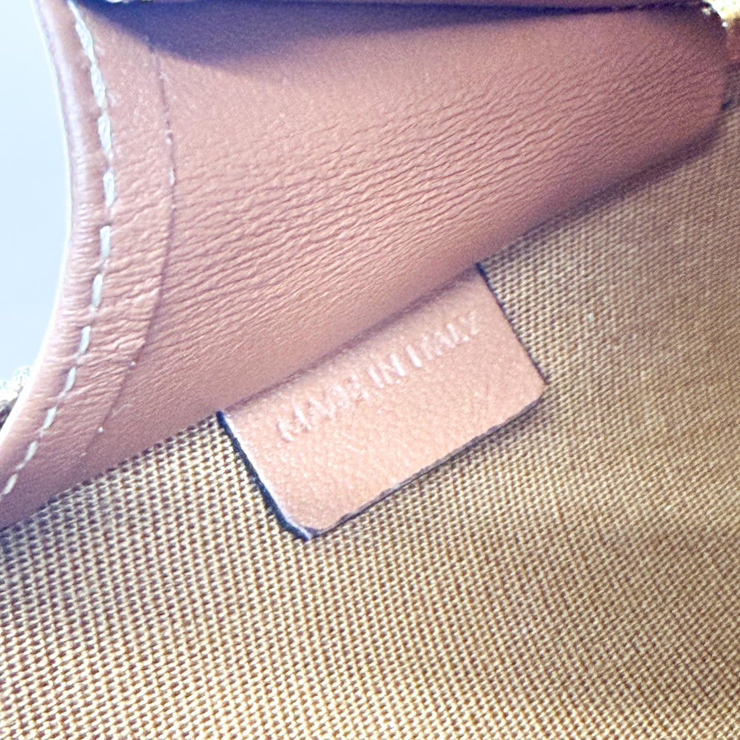 Celine Triomphe Canvas White Mini Pouch on Chain