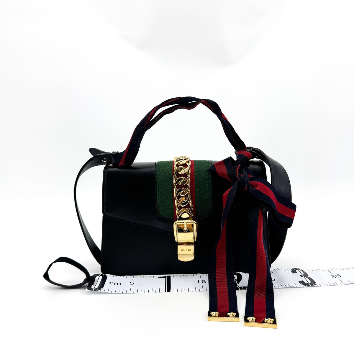 Gucci Sylvie Small Top Handle Bag Black