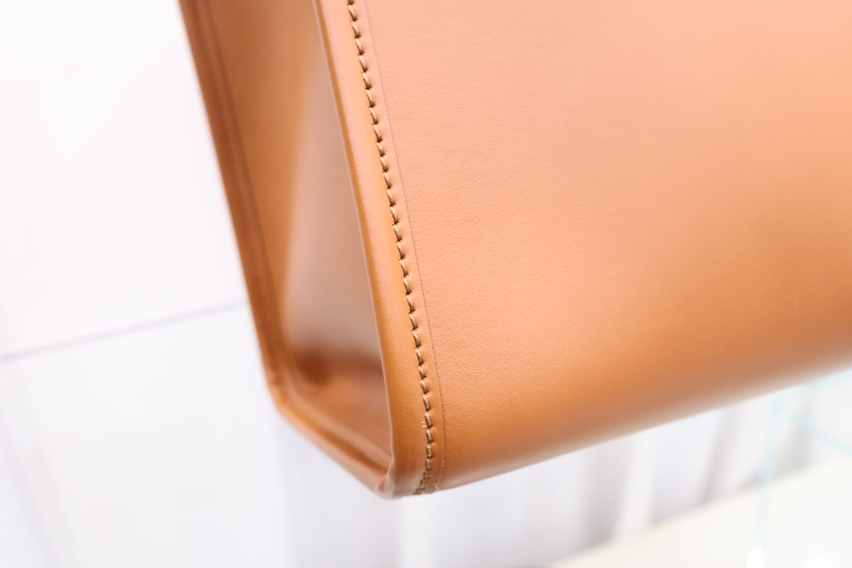 Sunshine Medium Brown Leather Shopper Tote Bag 8BH386