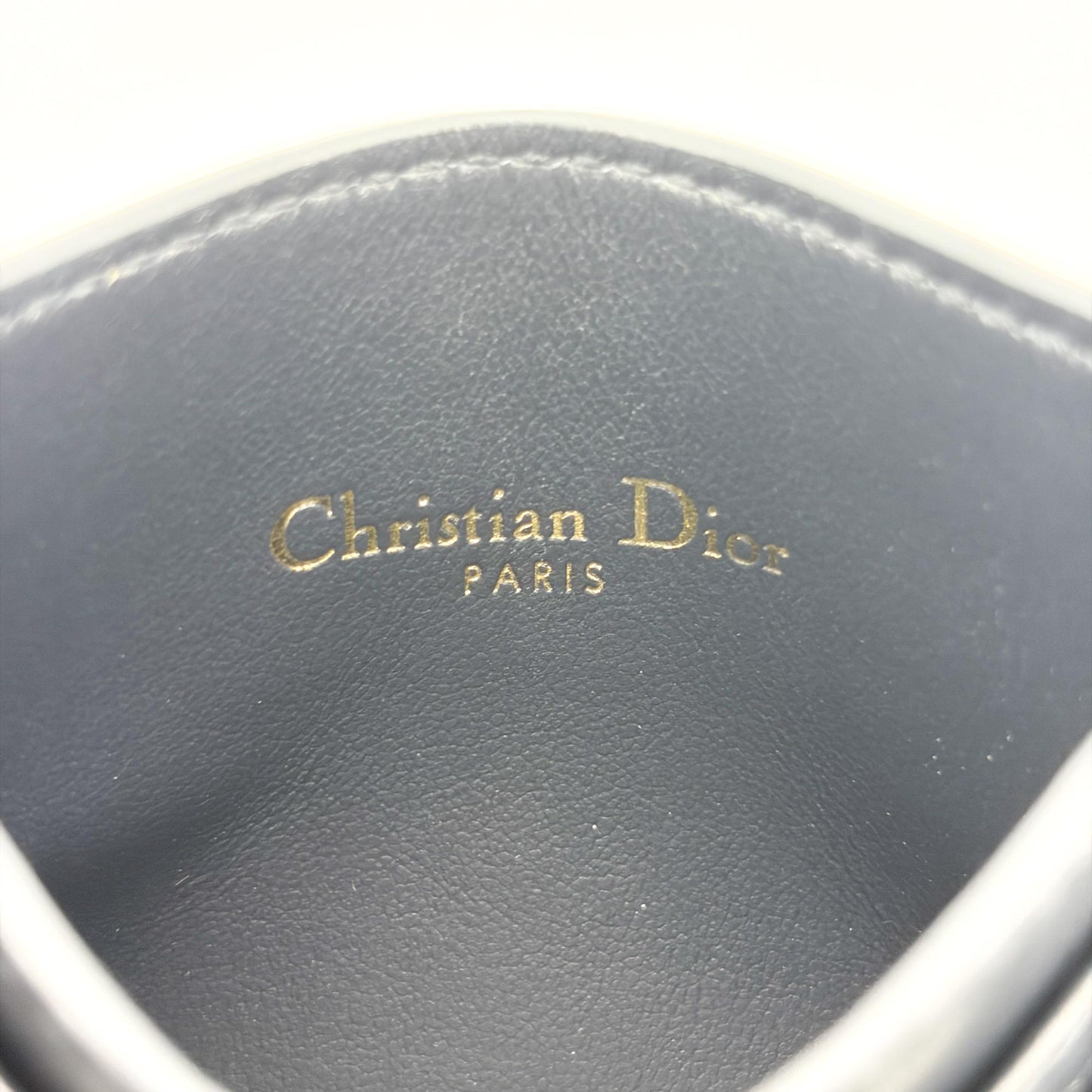 Dior 30 Montaigne Card Holder Blue Oblique Denim Black