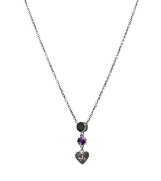 Gucci Stud Heart Silver Necklace