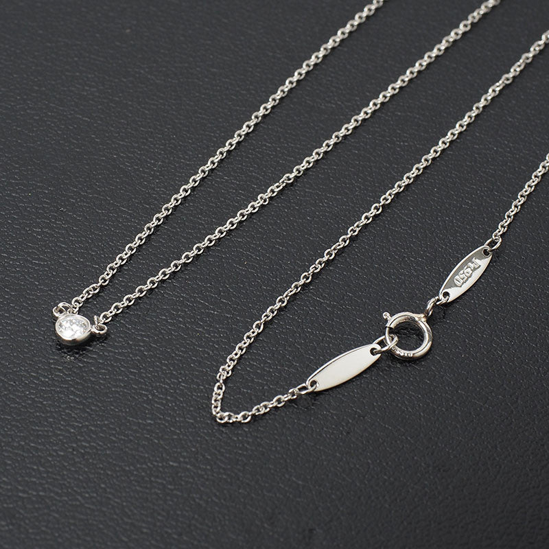 Tiffany Platinum Elsa Peretti by the Yard Single Diamond Necklace