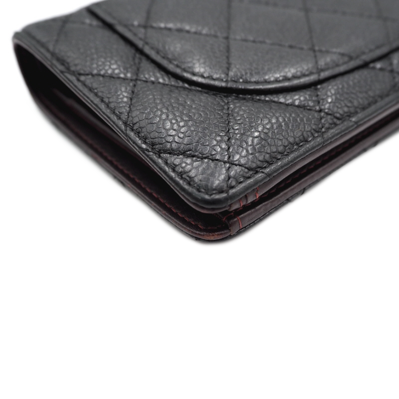 Chanel A31509 Caviar Flap Long Wallet