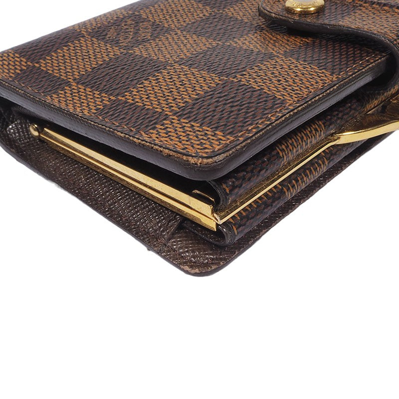 Louis Vuitton N61674 Damier Ebene French Purse Medium Wallet