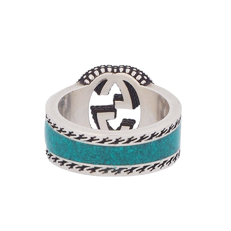 Gucci 645572 Silver Interlocking G Ring
