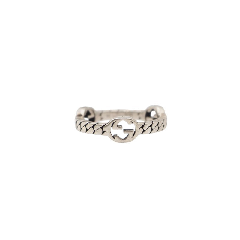 Gucci 661523 Silver Interlocking Ring