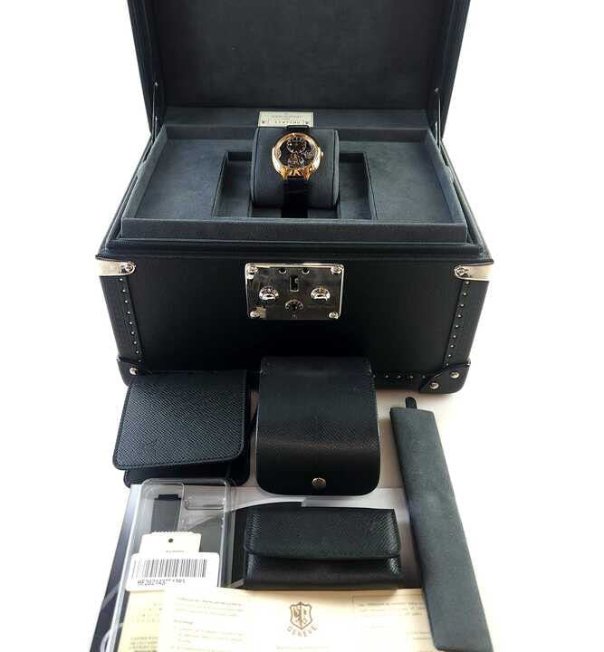 40 Voyage Flying Tourbillon Gold and Leather Watch