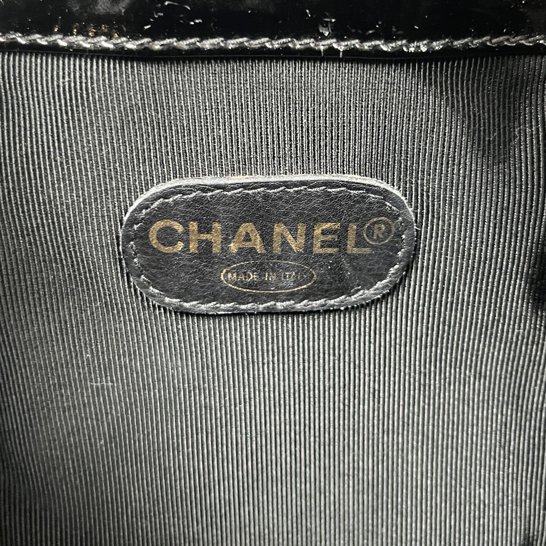 Chanel Black Faded Bucket Shoulder Bag