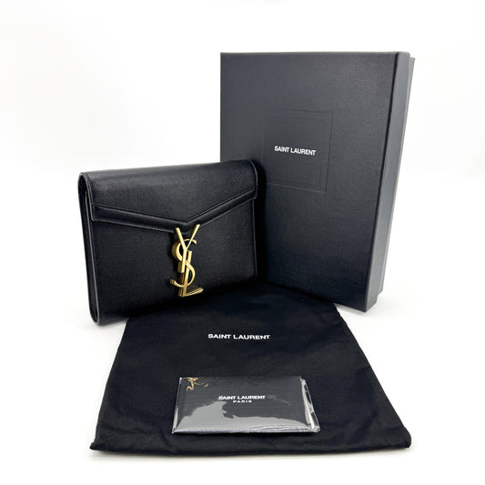 Saint Laurent Cassandra Grande de Foudre Monogram Chain Wallet