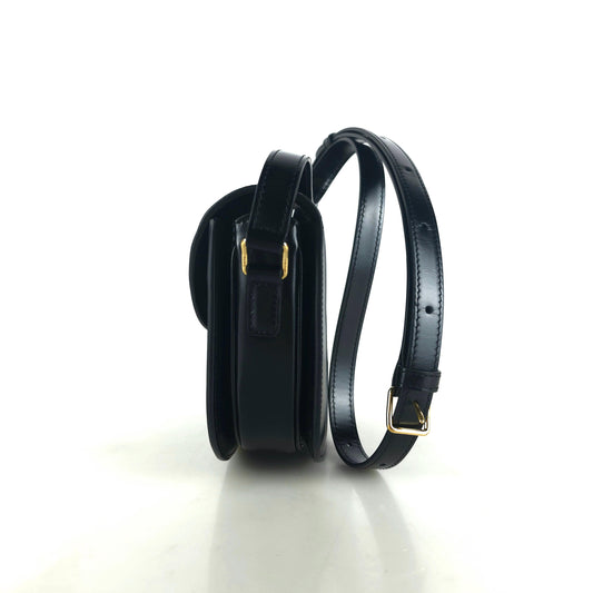 Shiny Calfskin Vesace Clea Crossbody Bag 110413