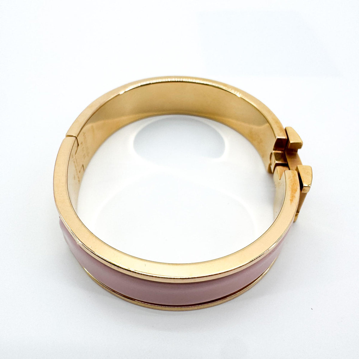 Hermès Click H Bracelet Gold Pink