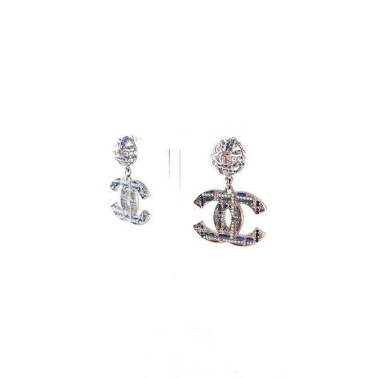 CC Tweed Drop Earrings