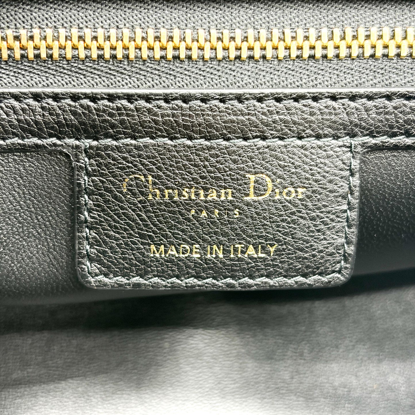 Dior Medium Caro Bag Black Cannage Calfskin Gold Hardware