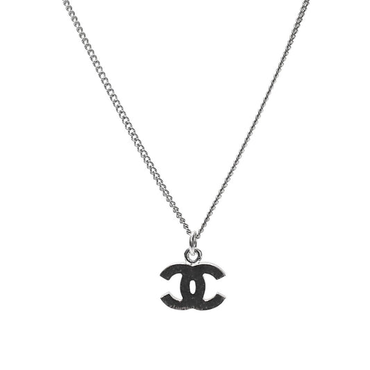 Chanel Cubic CC Silver Necklace