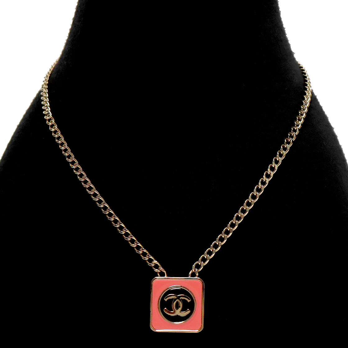 Chanel Enamel Square Necklace