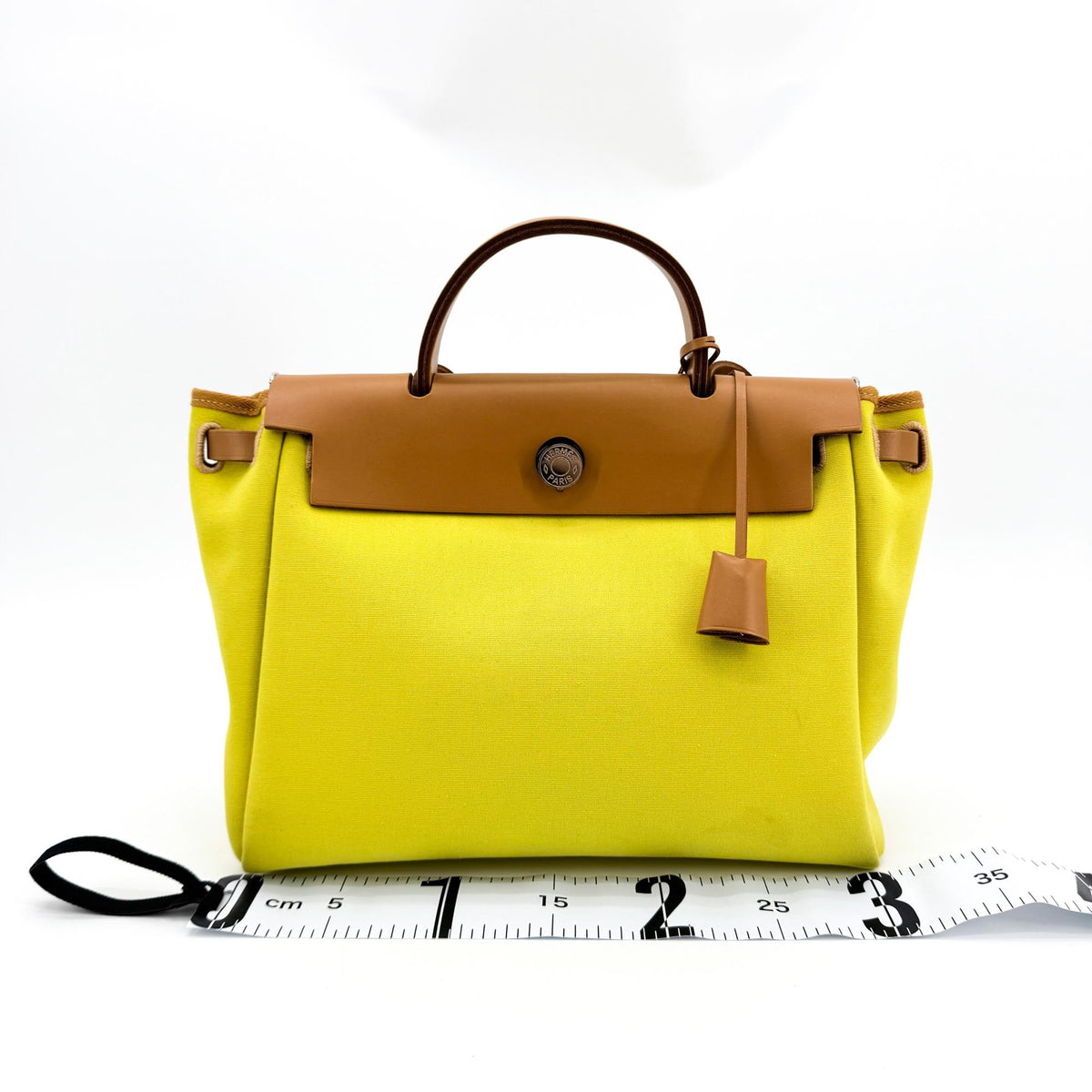 Hermès Herbag Zip 31 Lime Brown D Engraving