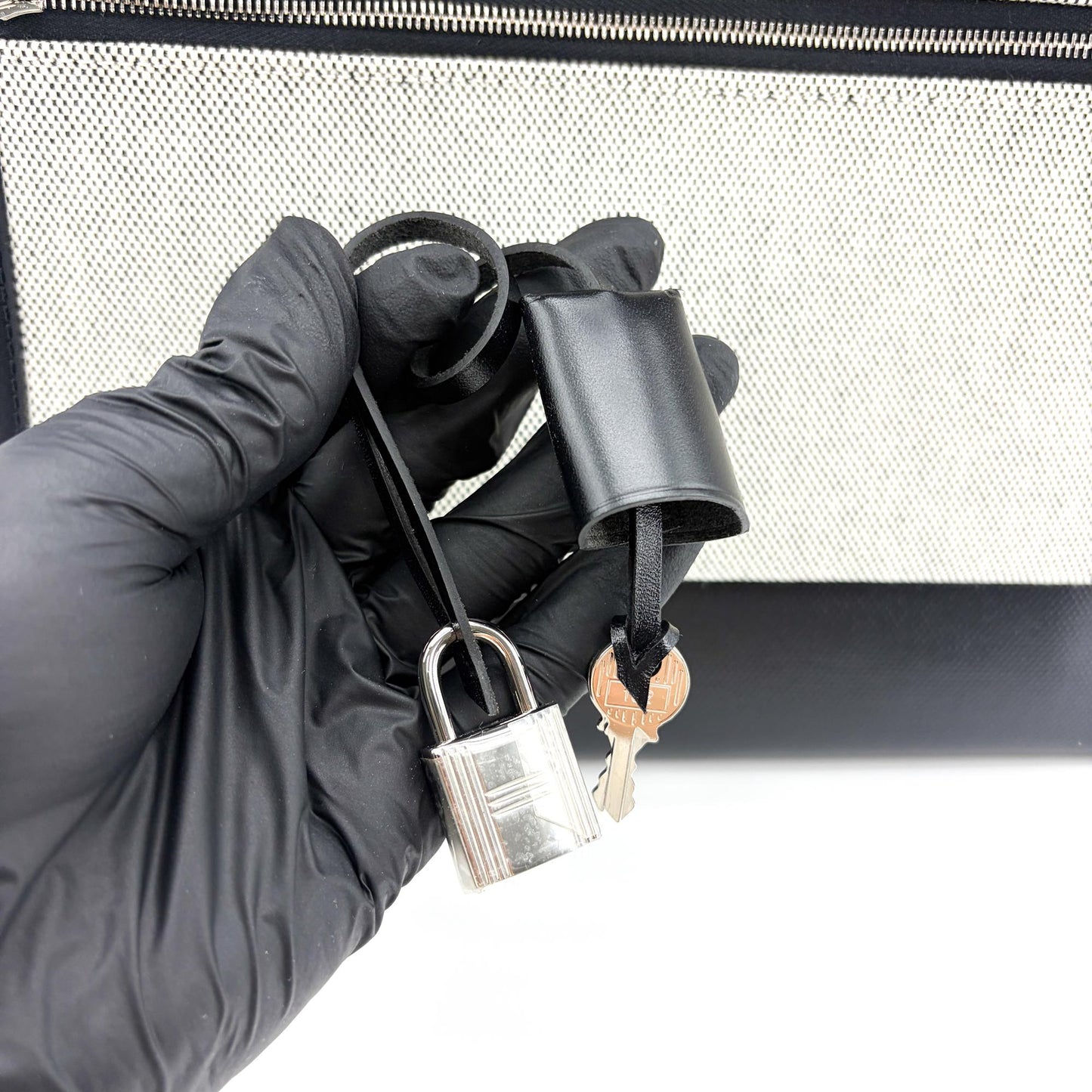 Hermès Herbag Zip 31 Black Ecrou Silver Hardware