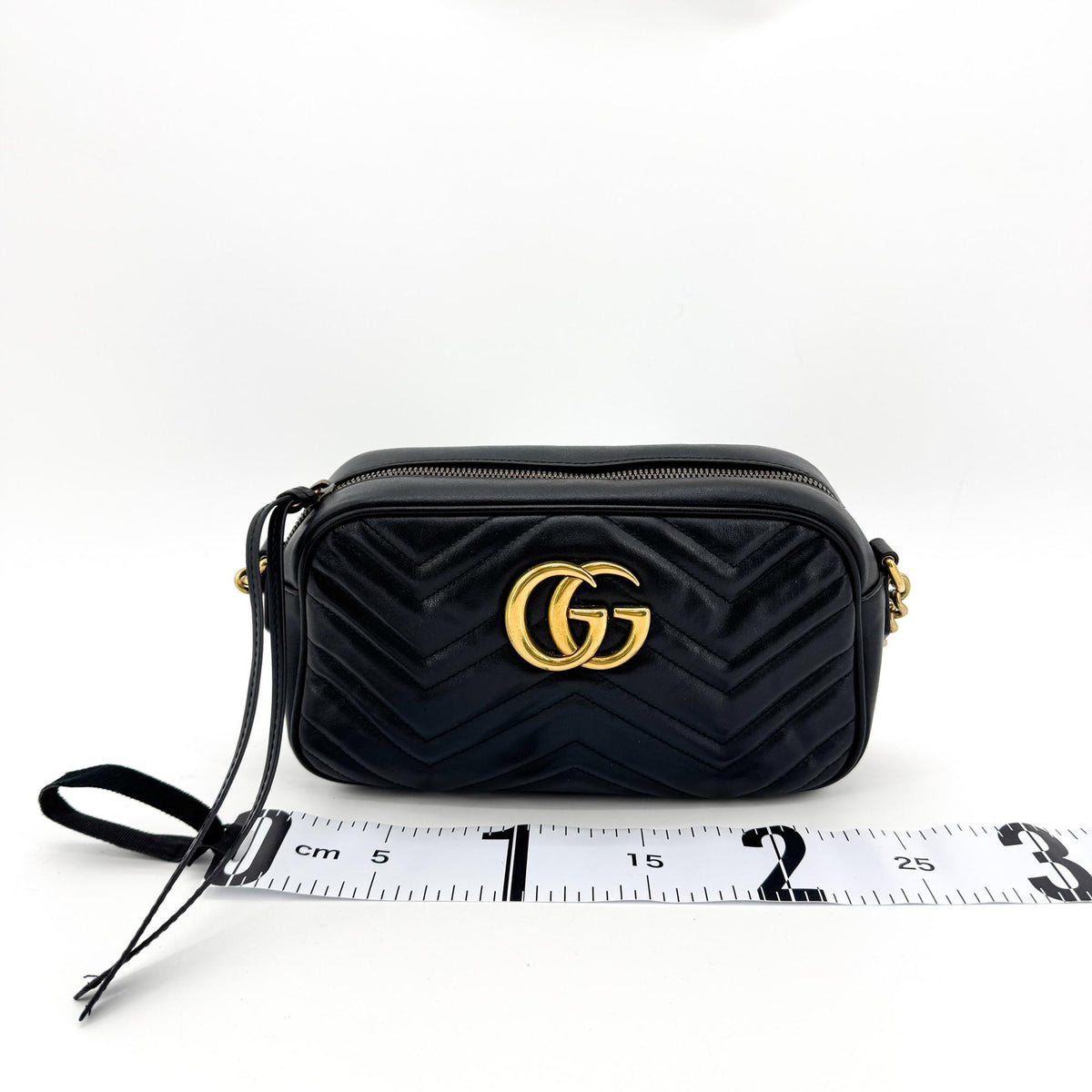Gucci GG Marmont Small Matelassé Crossbody Bag Black