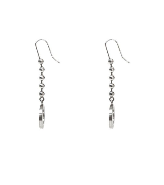 Gucci Round Drop Silver Earrings