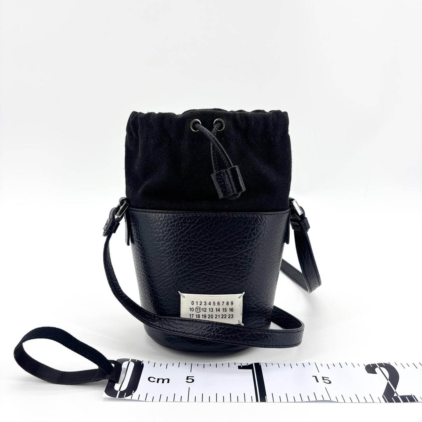 Maison Margiela 5AC Leather Strap Micro Bucket Bag Black