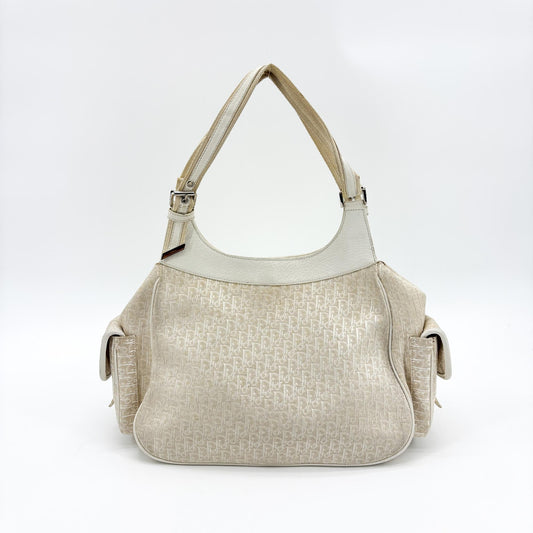 Sac bandoulière Dior Trotter Flight couleur ivoire