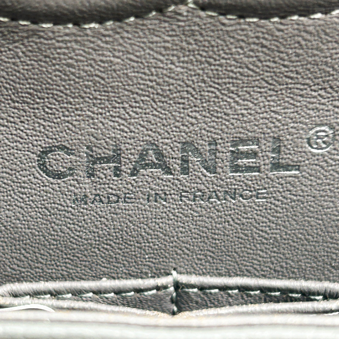 Chanel Gray Medium Caviar Classic Bag with Double Flap