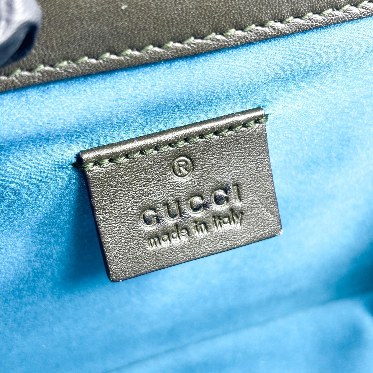 Gucci Dionysus GG Velvet Mini Shoulder Bag Dark Green