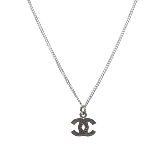Chanel Cubic CC Silver Necklace