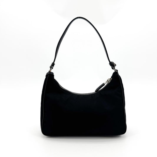 Prada Re-Ylon Re-Edition 2005 Mini Hobo Bag Black