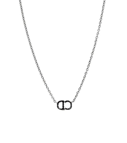 Dior Claire D Rune Silver Necklace
