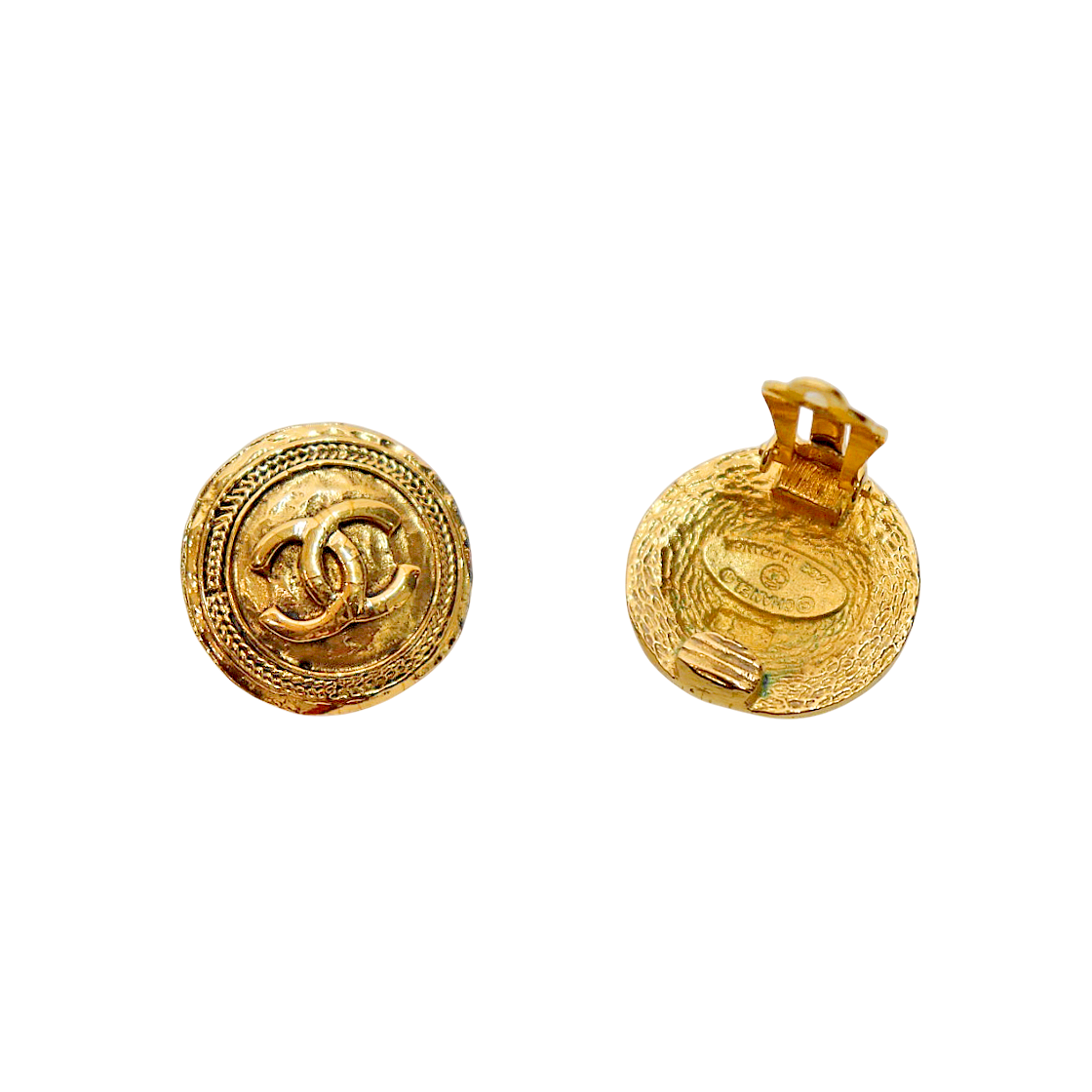 Chanel CC Gold Earrings