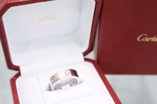 Love Ring White Gold 3p Diamond LOVE Ring, 3 Diamond Ring