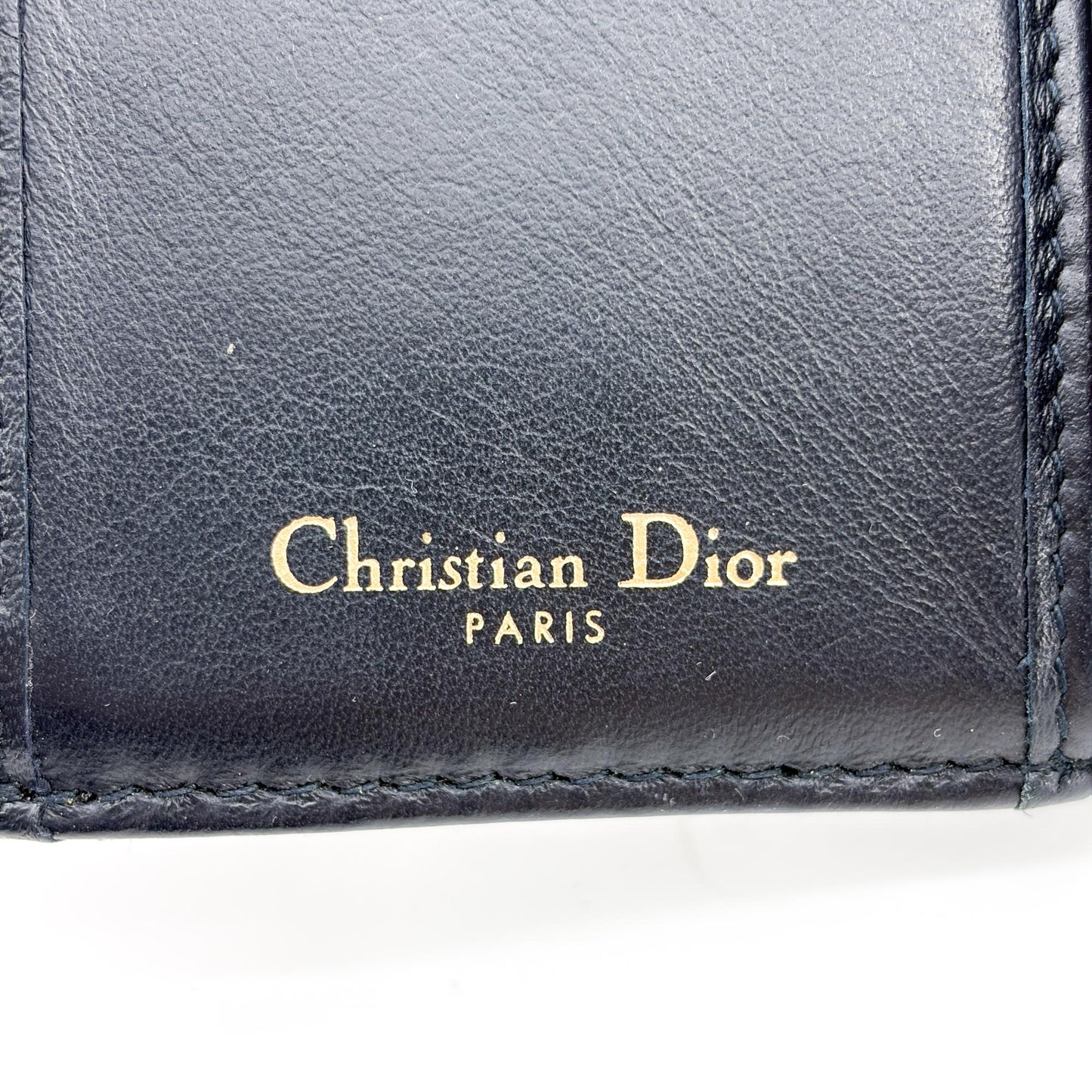 Dior Saddle Lotus Wallet Blue Oblique Jacquard